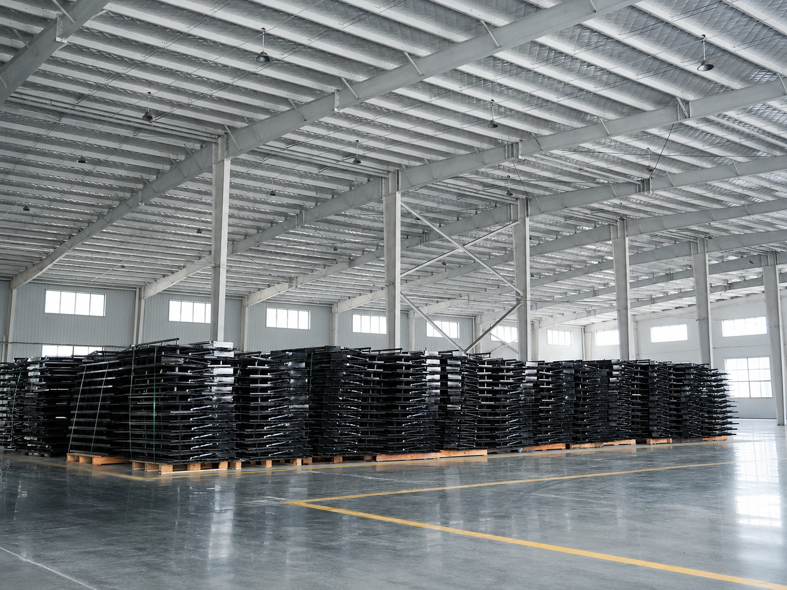 Adjustable bed frames organized for production staging