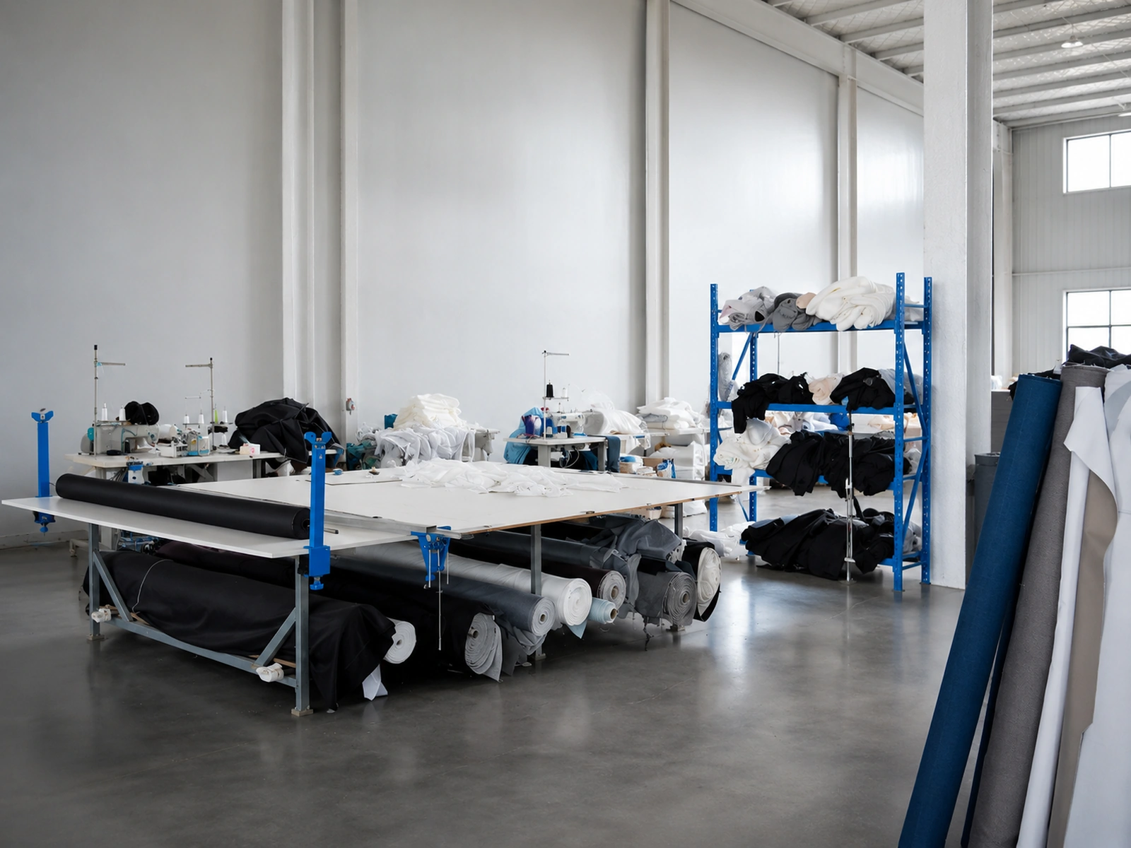 Fabric cutting and sewing during upholstery preparation