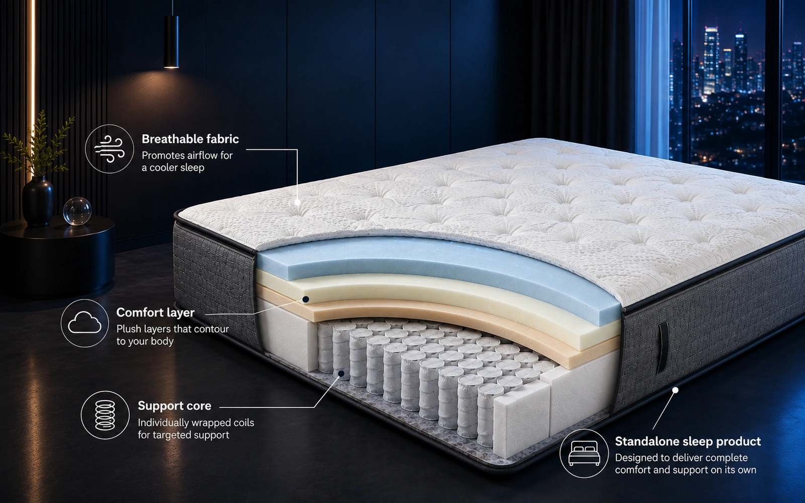 Smart mattress solution designed for comfort and support