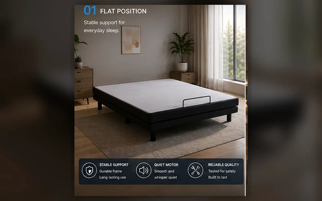 E2 American-Style Adjustable Bed Base