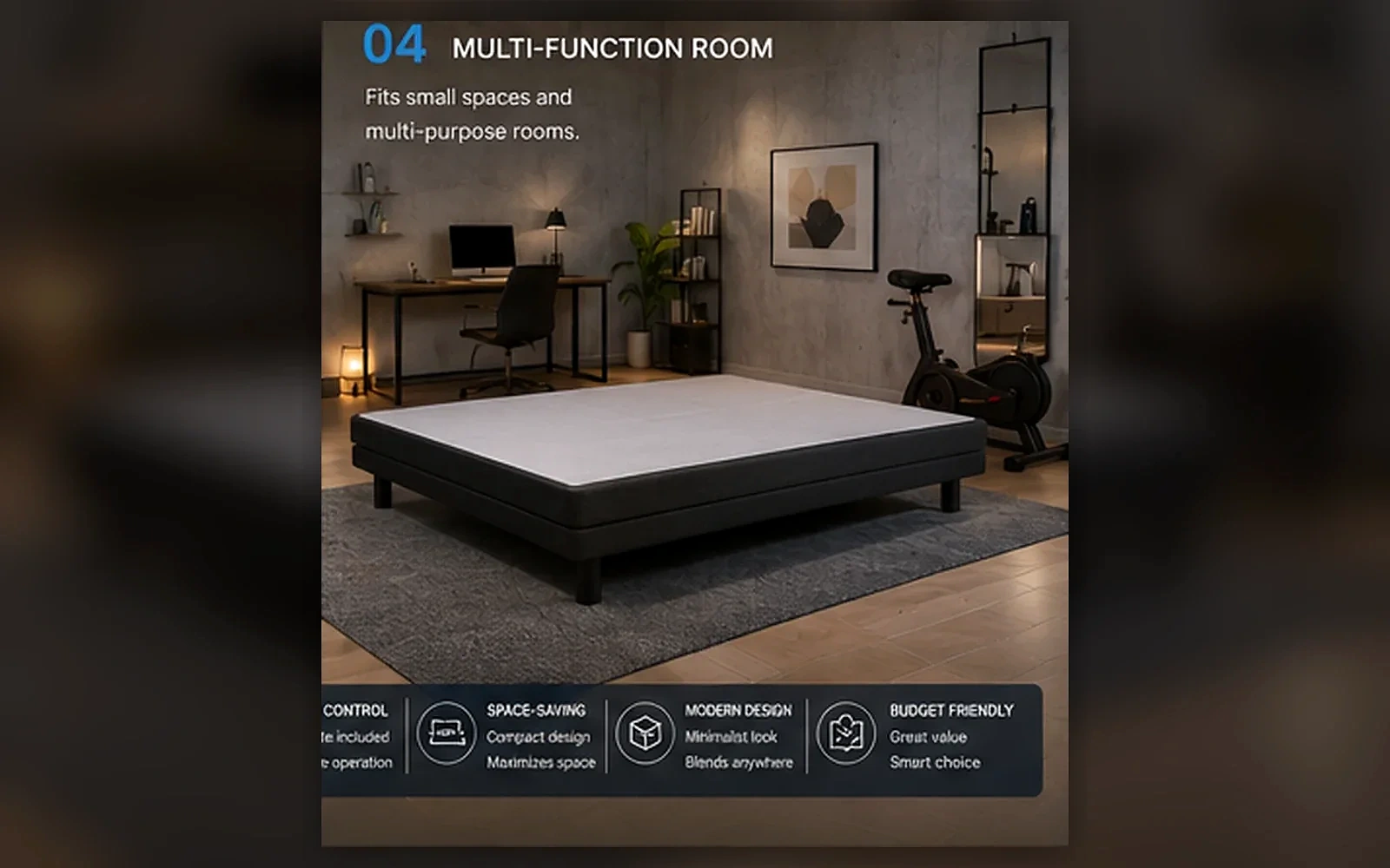 E2 American-Style Adjustable Bed Base product view 4