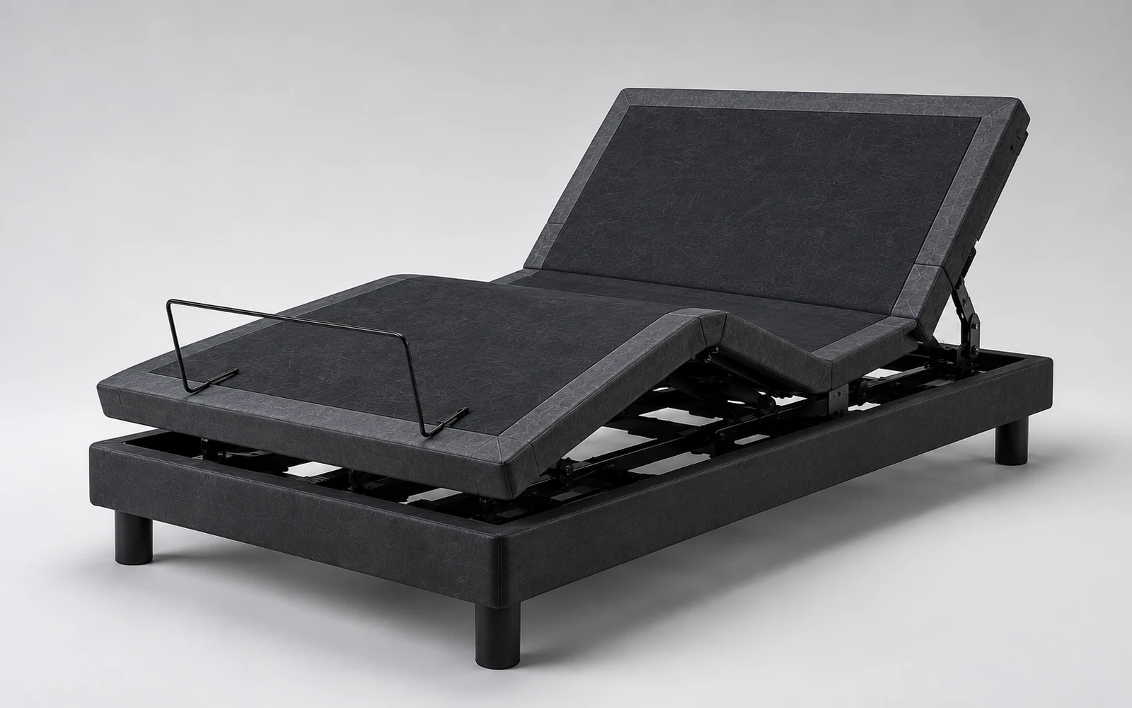 E3 foldable adjustable bed base in a clean technical studio view
