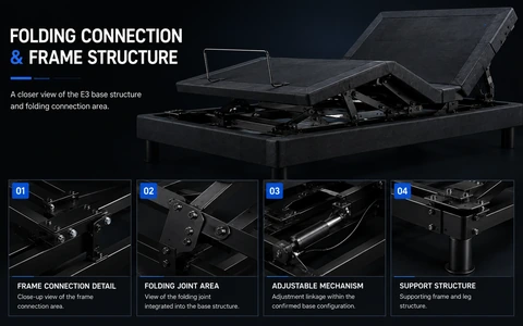 E3 folding connection and frame structure details