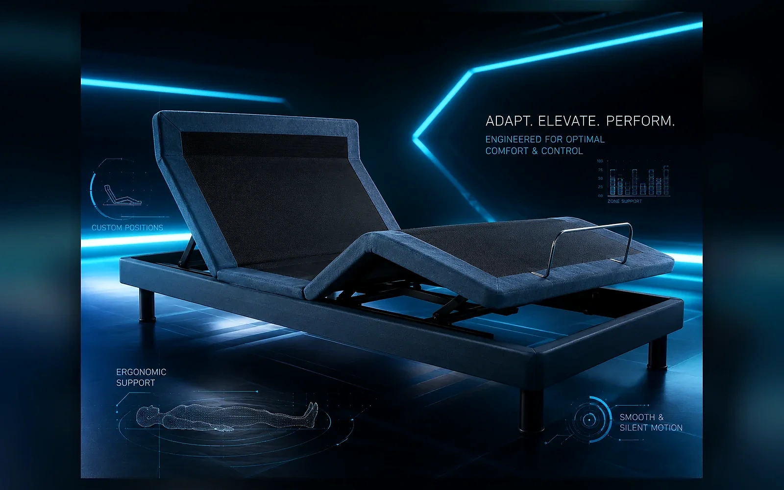 E4 Sliding Style Adjustable Bed Base product view 3