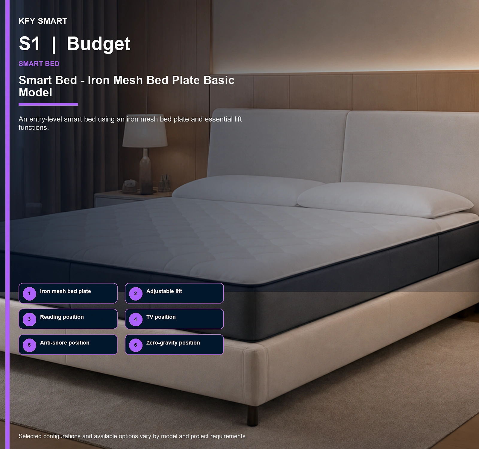S1 Smart Bed - Iron Mesh Bed Plate Basic Model Product Overview
