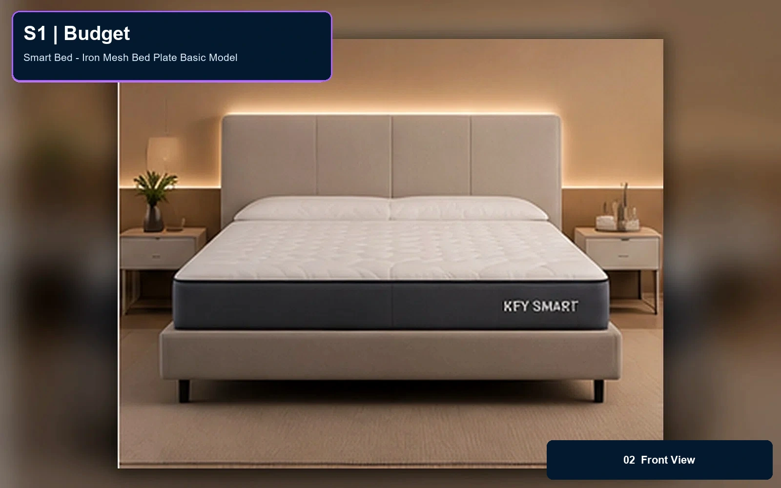 S1 Smart Bed - Iron Mesh Bed Plate Basic Model product view 2