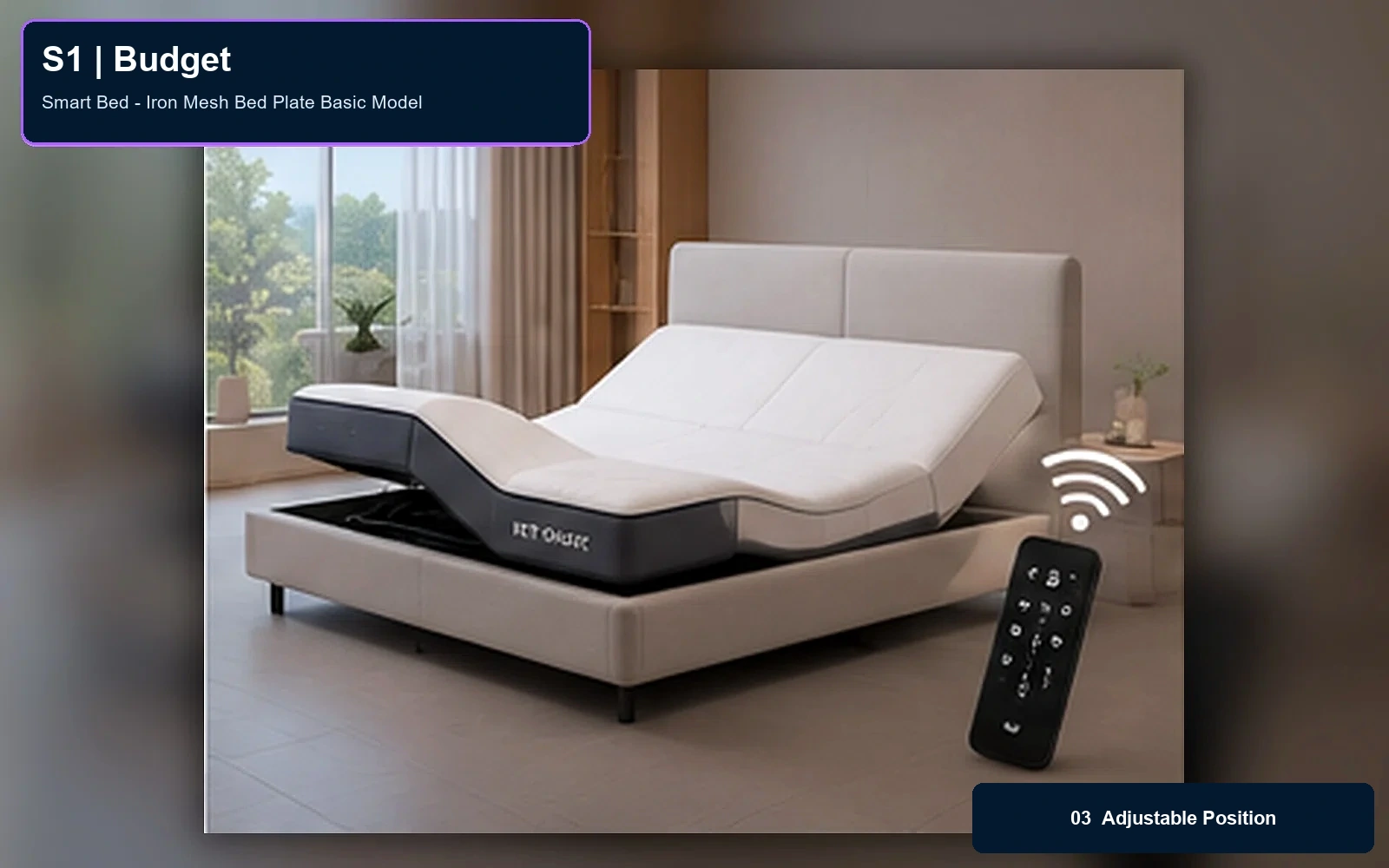 S1 Smart Bed - Iron Mesh Bed Plate Basic Model product view 3
