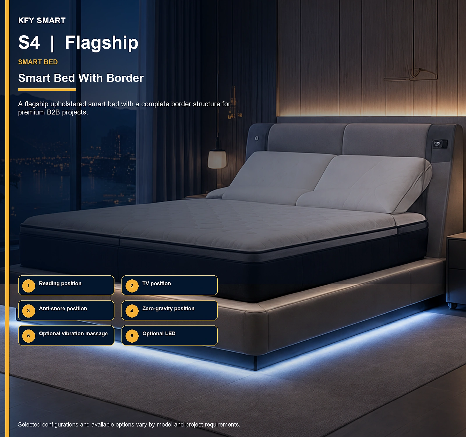 S4 Smart Bed With Border Product Overview