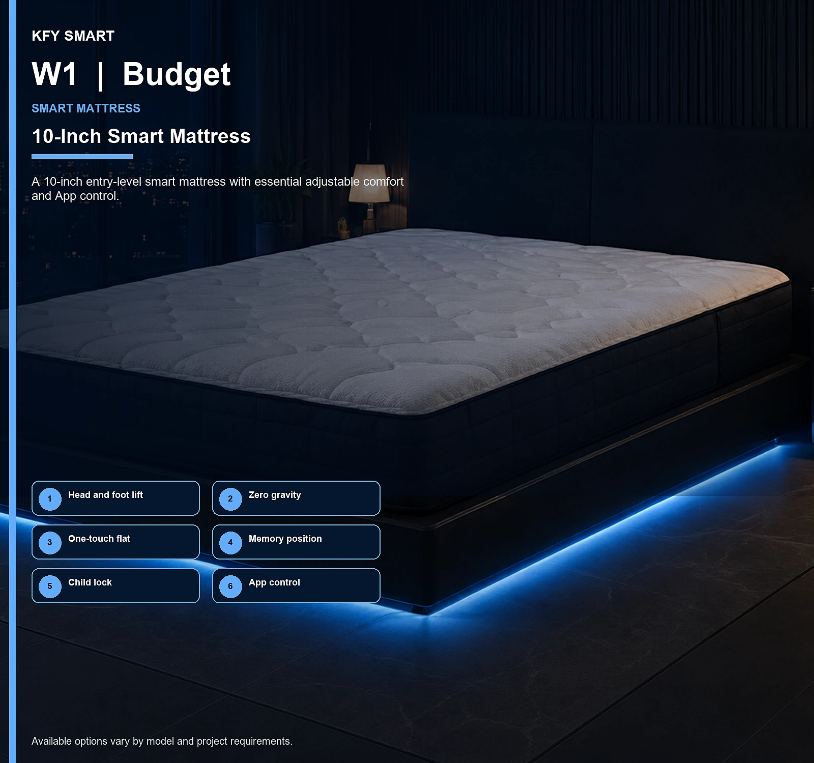 W1 10-Inch Smart Mattress Product Overview