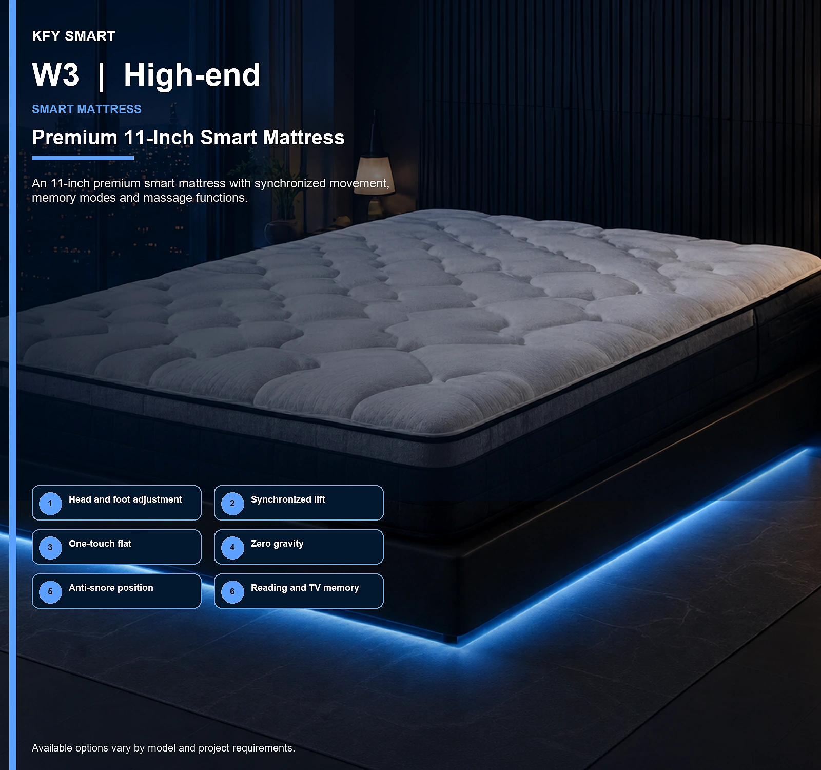 W3 Premium 11-Inch Smart Mattress Product Overview