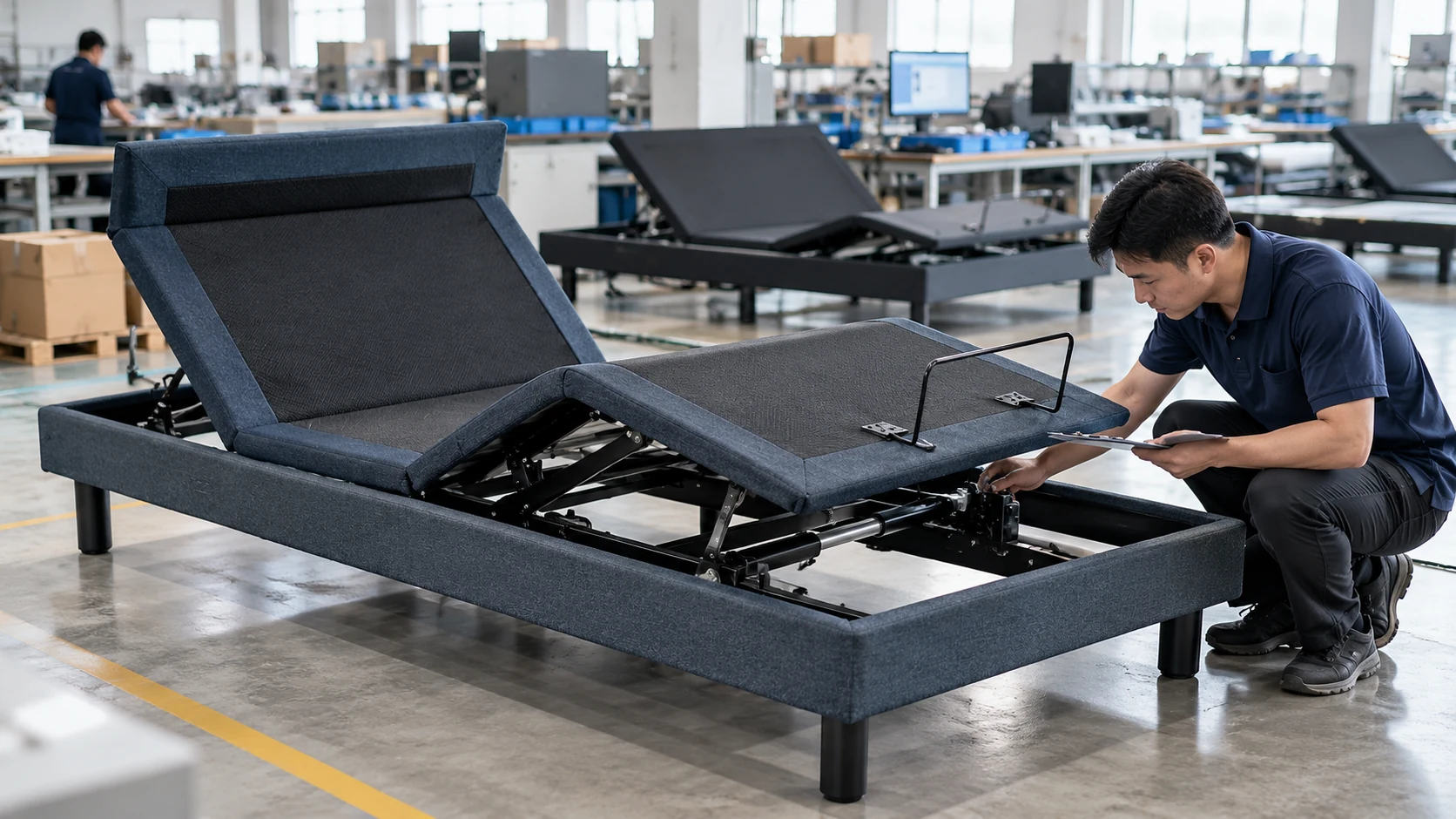 Adjustable bed base OEM sample inspection before mass production