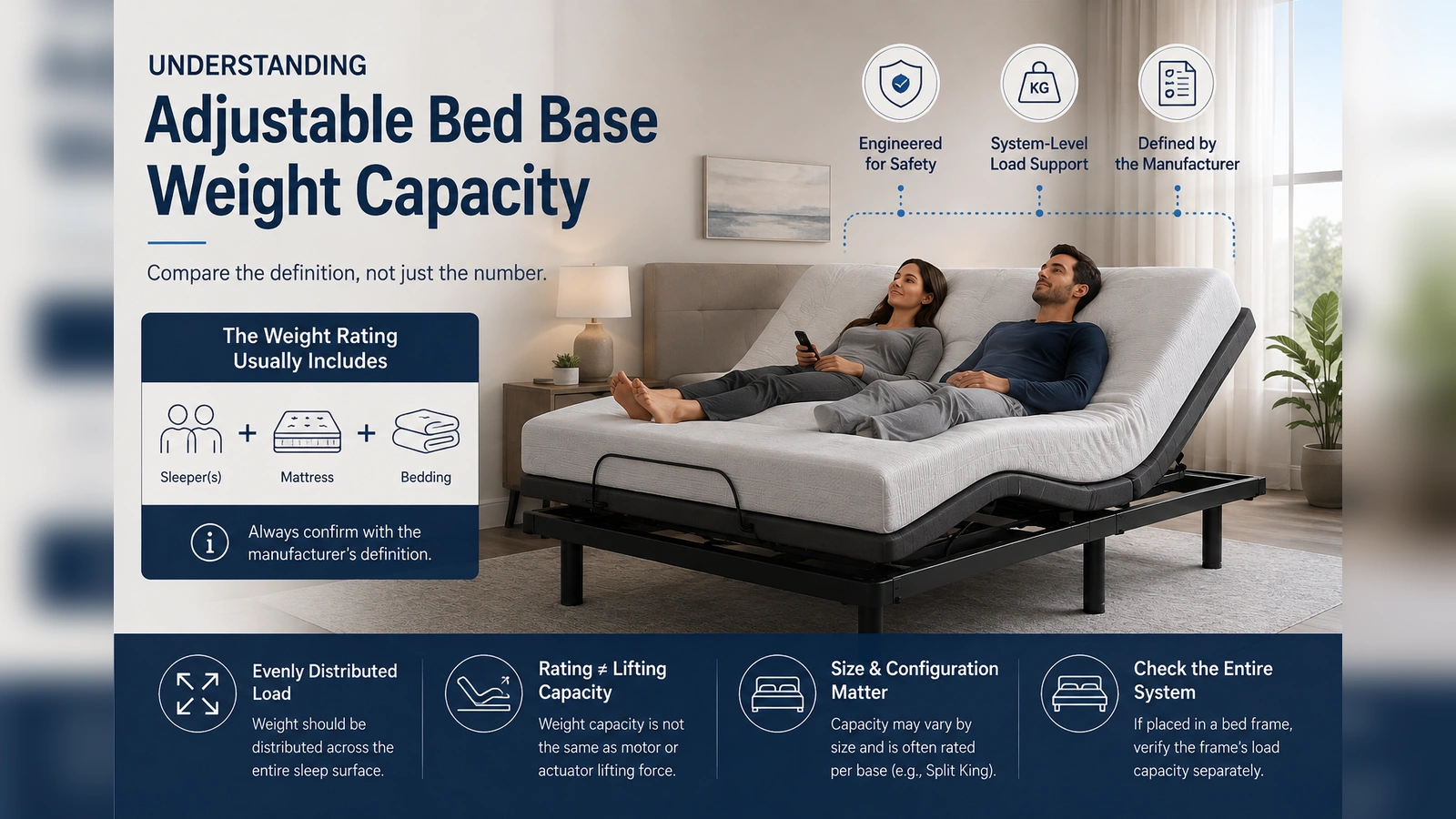 Adjustable bed base weight capacity explained for B2B buyers